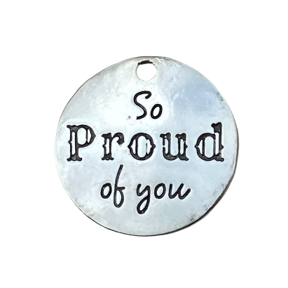 Graduation silver charm you did it