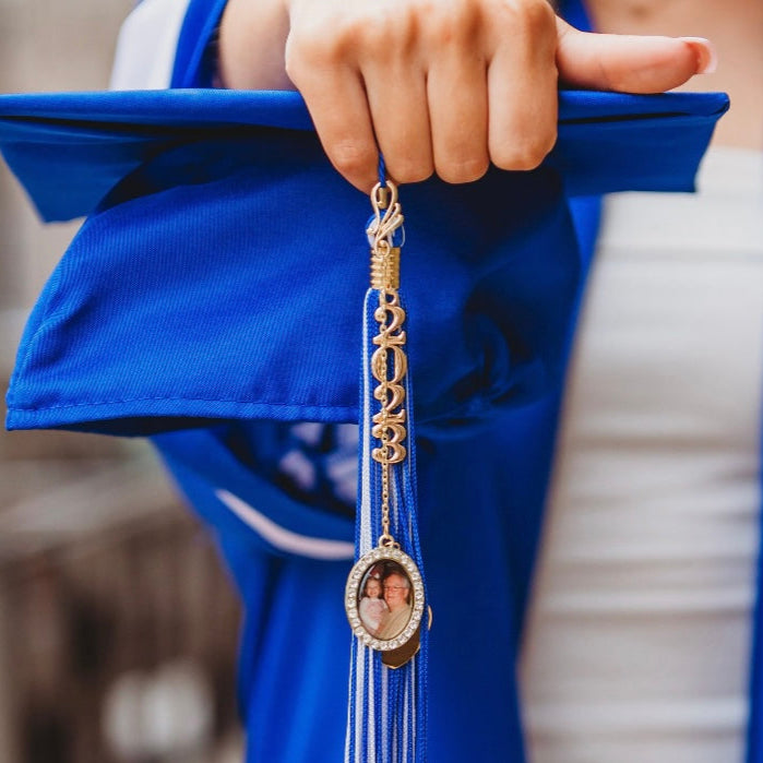 Rhinestone Graduation Tassel Memory Charm