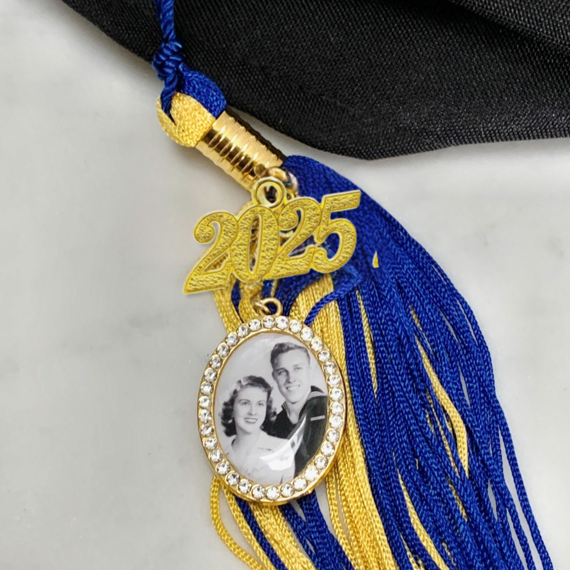 Rhinestone Graduation Tassel Memory Charm