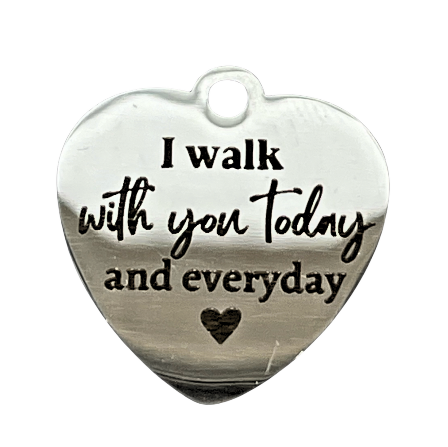Silver-heart-charm-I-walk-with-you-romance-collection