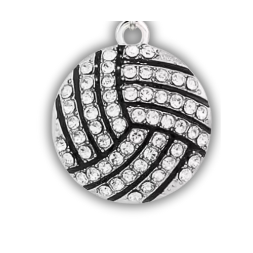 Small-Volleyball-charm-rhinestones-charm-bracelet