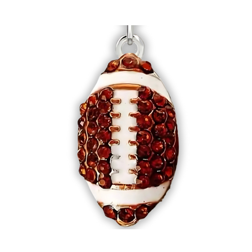 Small-fooball-charm-rhinestones-charm-bracelet