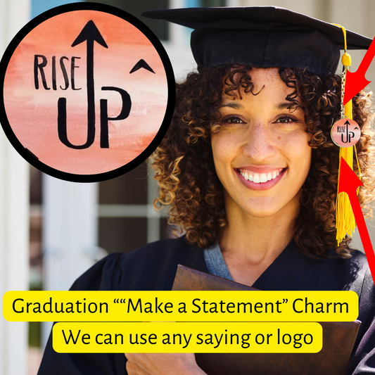 Graduation Cap Charms "Rise Up"