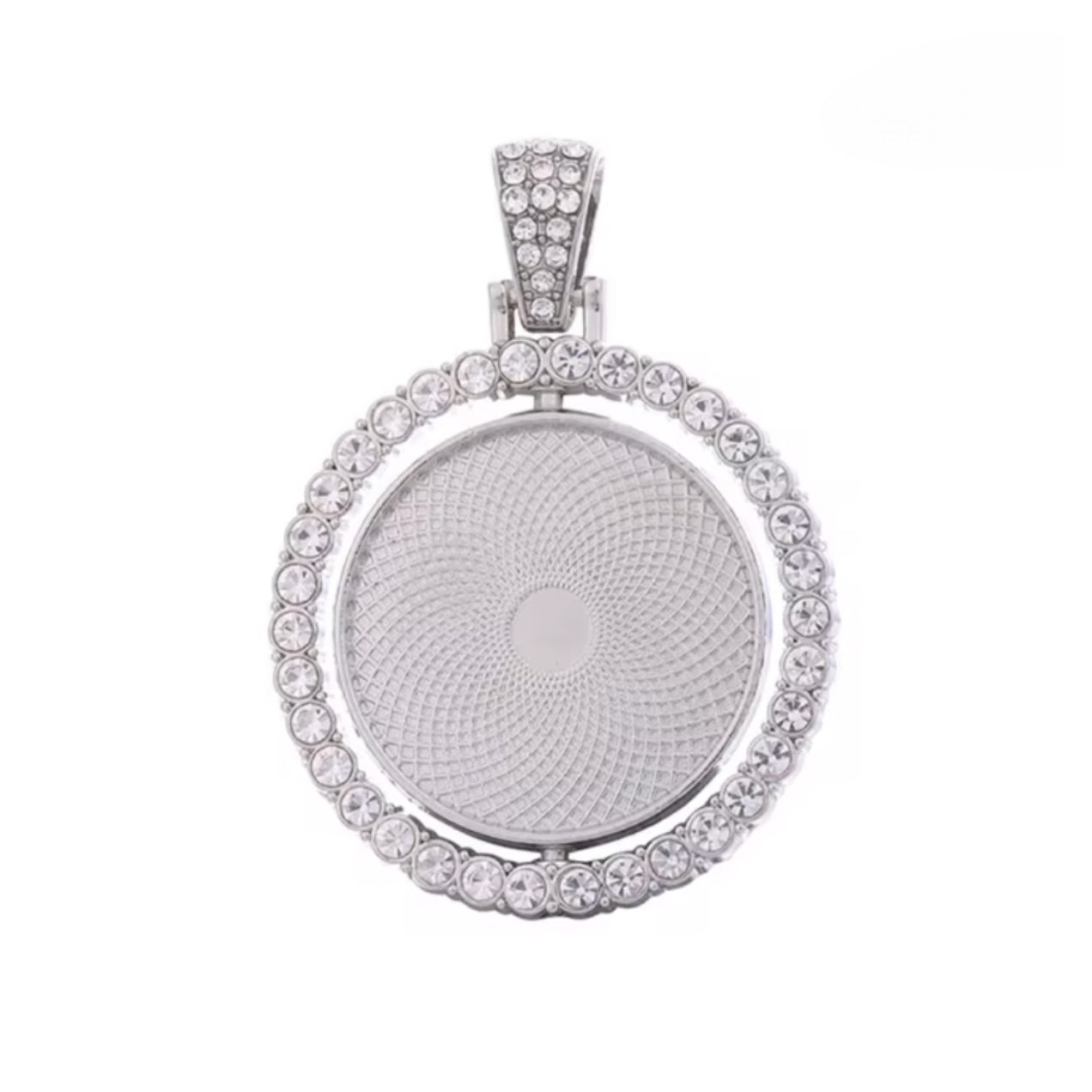 Graduation Cap Charm Double sided Rhinestone Circle