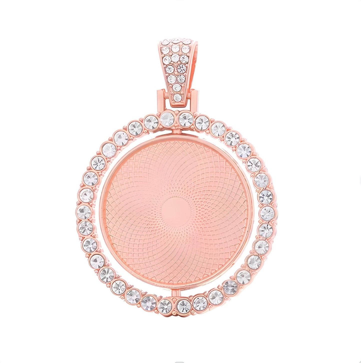 Graduation Cap Charm Double sided Rhinestone Circle