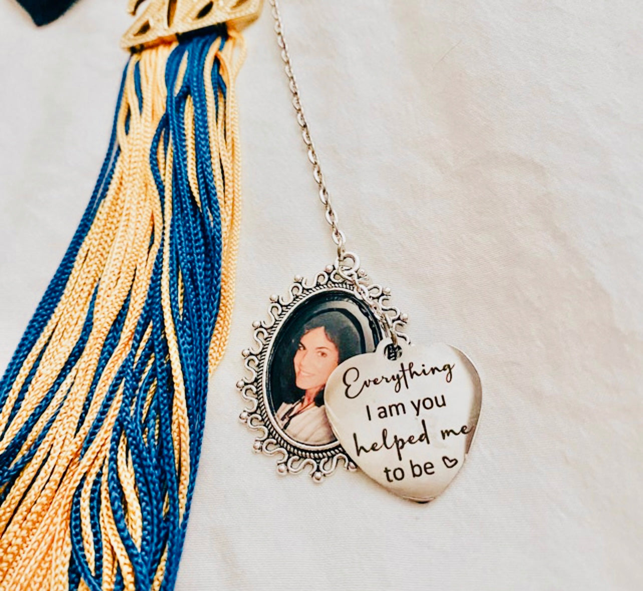 "Everything I am you helped" Graduation Charm Add-On