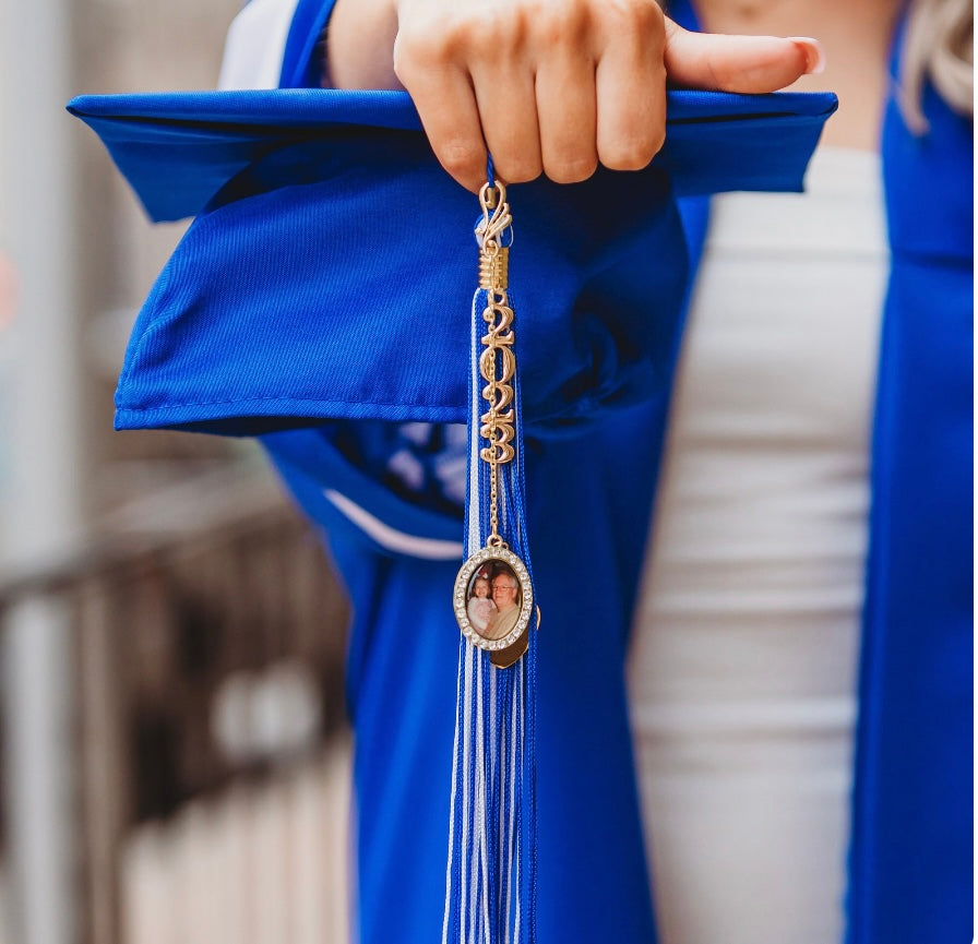 Rhinestone Graduation Tassel Memory Charm