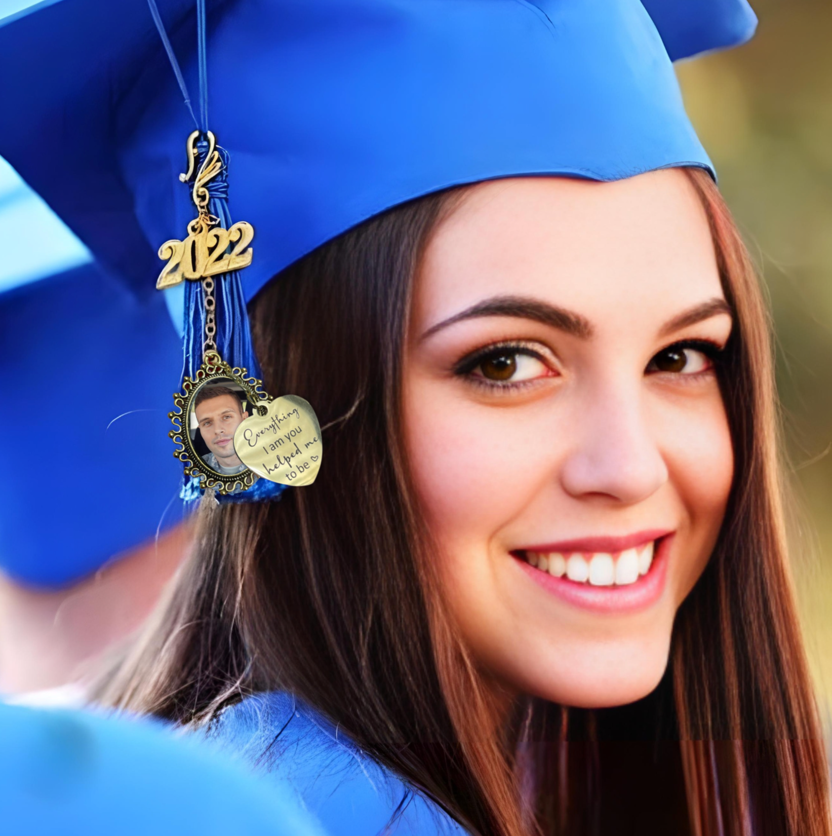 Graduation Cap Chsrms Graduation Cap Tassel Photo Charm and Saying Everything I am – Grad Charms