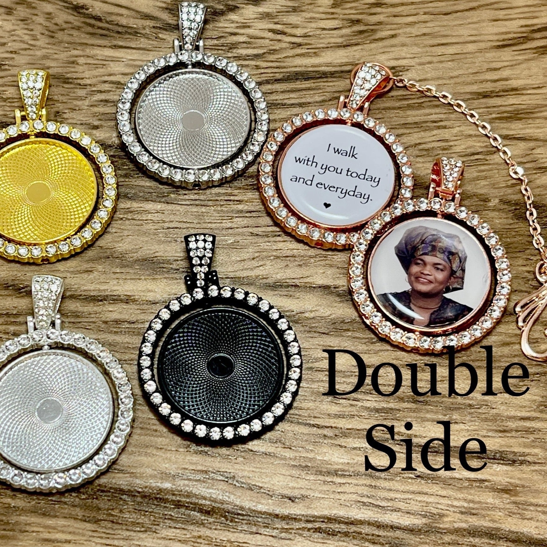 Rhinestone Graduation Pendants 2 sided